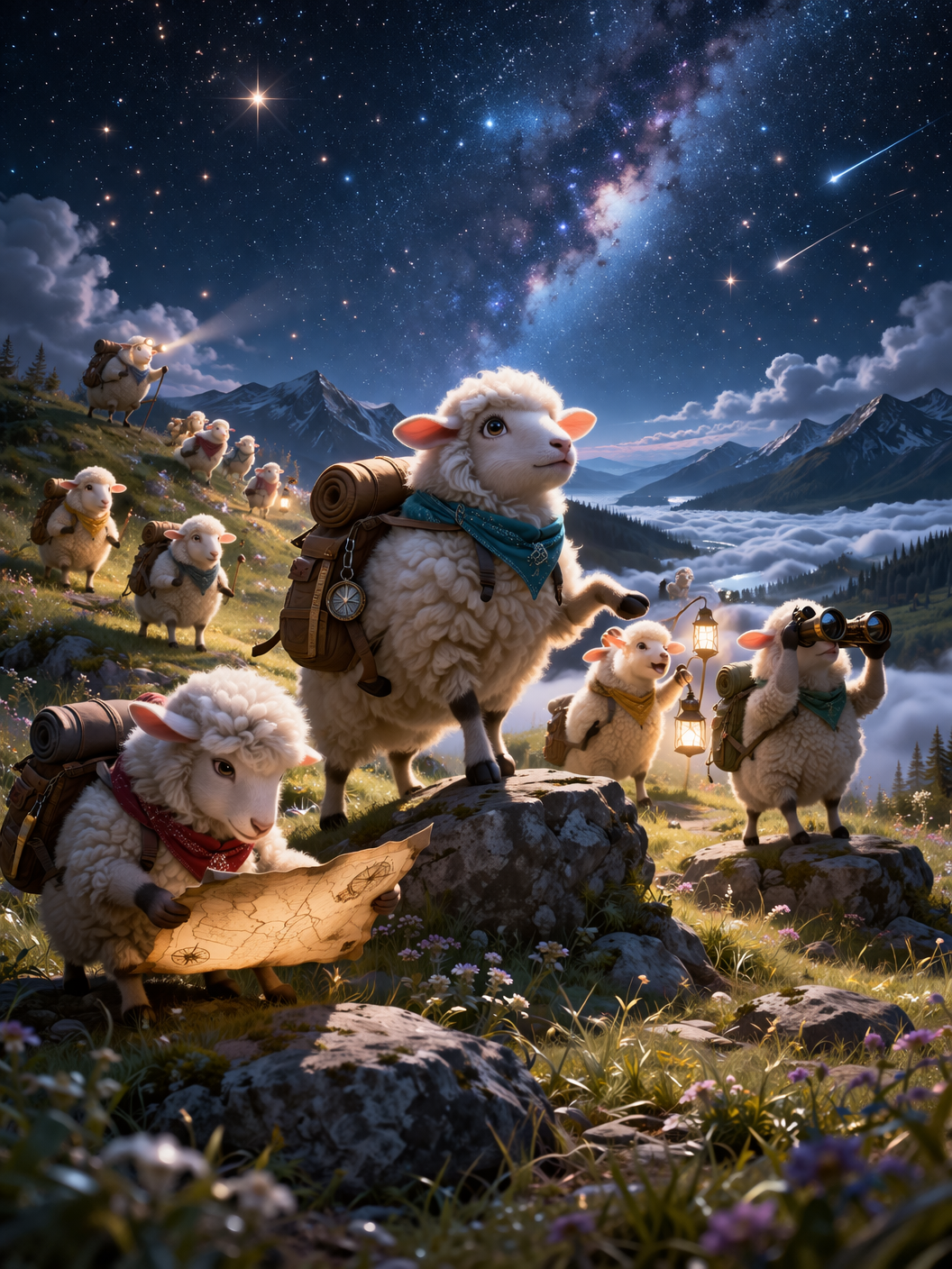 Voyager sheep exploring the frontier